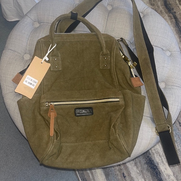 Acacia Bag Handbags - Acacia Canvas Crossbody Bag with Leather trim